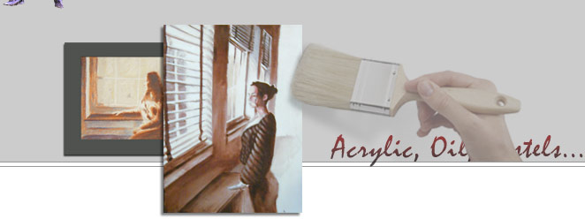 Acrylic, Oil and Pastels